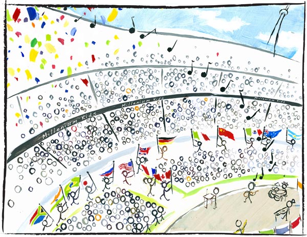 a stadium full of Millennium Kids